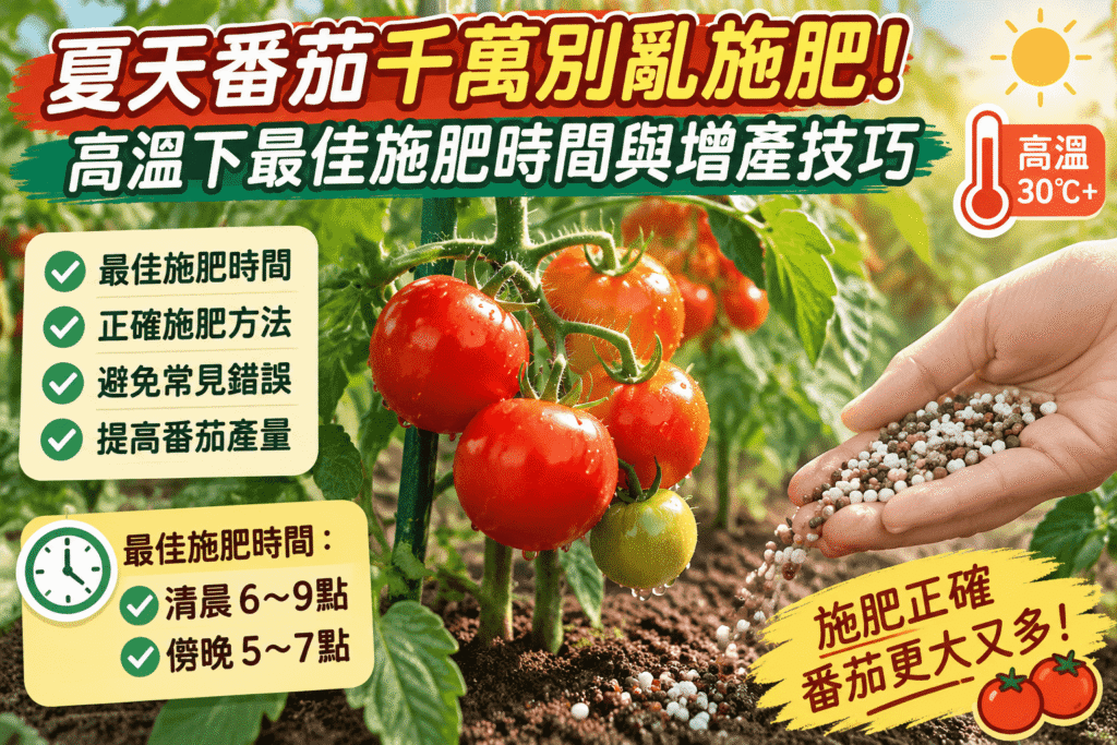 夏天番茄千萬別亂施肥!高溫下最佳施肥時間與增產技巧 夏天番茄千萬別亂施肥! compressed