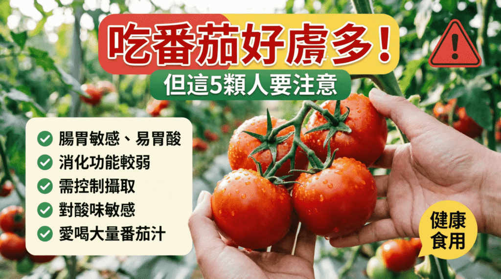 吃番茄好處多!但這5類人要注意,吃太多可能不適合 標題吃番茄好處多 compressed