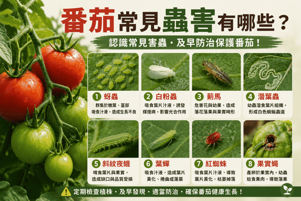 番茄常見蟲害有哪些?番茄葉子一直被咬?很多人以為缺肥,其實是這8種蟲害在偷吃你的番茄! 番茄常見蟲害有哪些? compressed