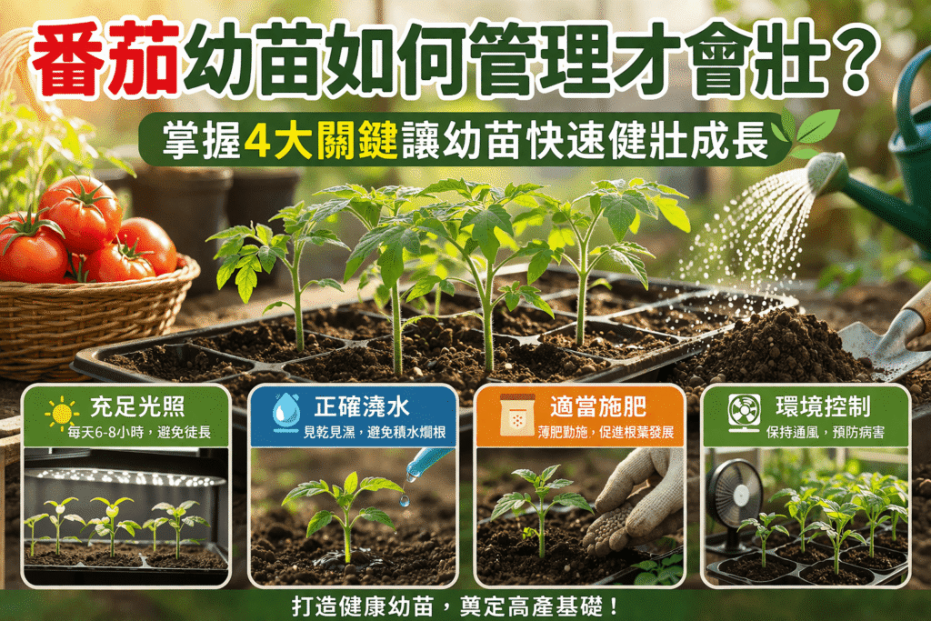 番茄幼苗如何管理才會壯?掌握4大關鍵讓幼苗快速健壯成長 番茄幼苗如何管理才會壯? compressed compressed