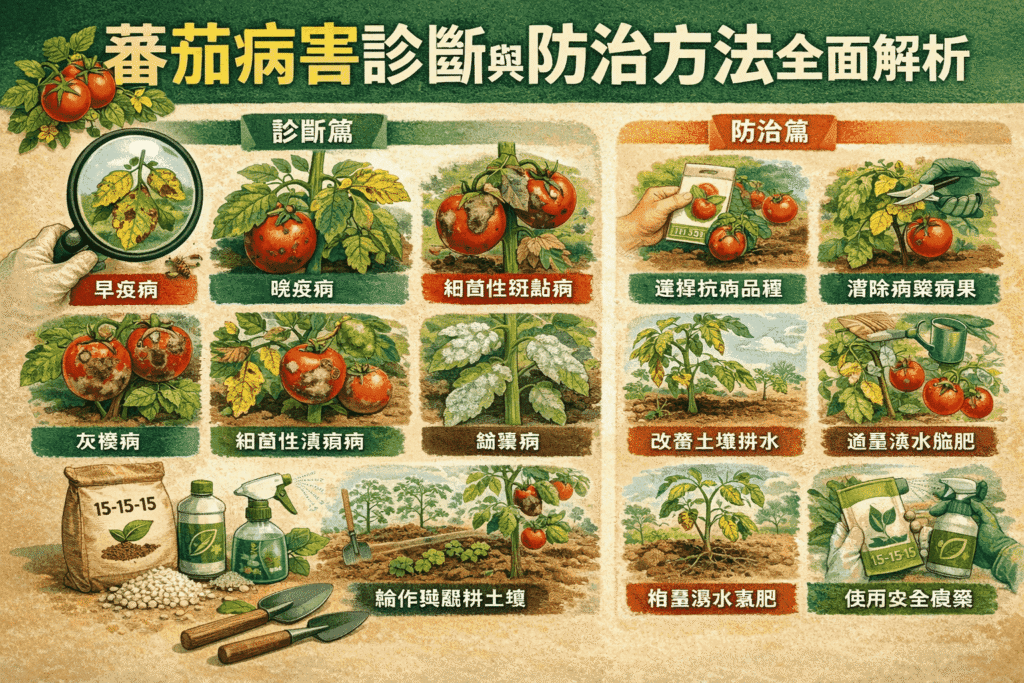 蕃茄病害診斷與防治方法全面解析 蕃茄病害診斷與防治方法全面解析